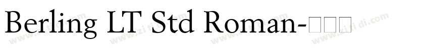 Berling LT Std Roman字体转换